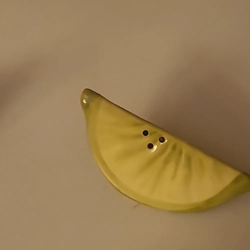 Green Ceramic  Lime Slices Salt and Pepper Shakers